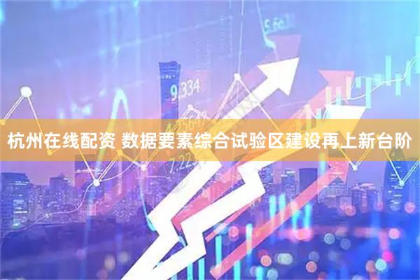 杭州在线配资 数据要素综合试验区建设再上新台阶